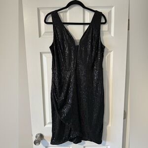 Grace Karin Black Sequin Backless Dress